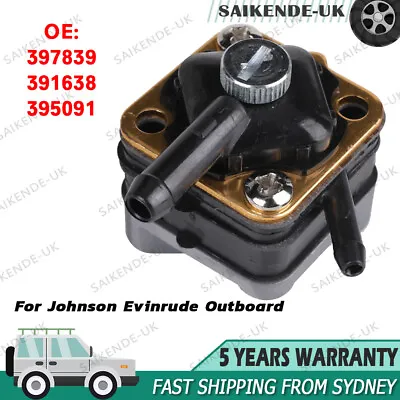 $19.98 • Buy Fuel Pump With Gasket For Johnson Evinrude Outboard 6hp 8hp 9.9hp 15hp Motor AU