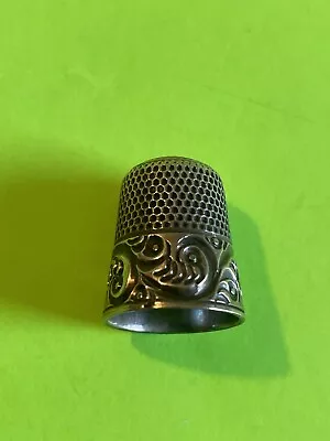 Vintage Antique #8 Sewing Thimble Sterling Silver Made In USA See Discription • $15