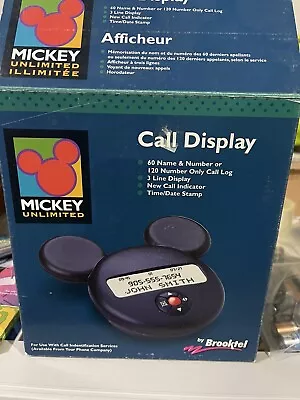 Vintage 90's Genuine DISNEY Mickey Mouse Caller ID Call Display Box • $54.87