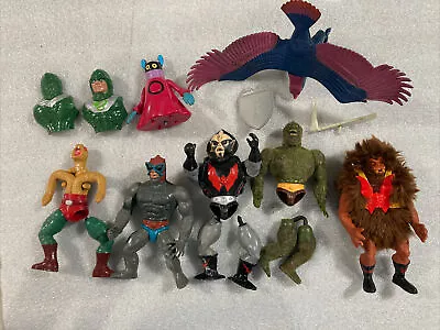 VINTAGE HE-MAN MOTU MASTERS OF THE UNIVERSE Lot King Hiss Grizzlor Hordak Orko • $33