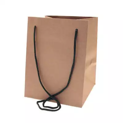 Natural Kraft With Moss Handle Hand Tie Bag • £6.48