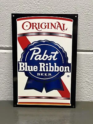 Pabst Blue Ribbon Beer Metal Sign Alcohol Bar Can Bottle Gas Oil Beverage Drink • $59.99