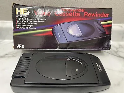 HE+ Turbowinder Video Cassette Rewinder  VHS HE8672 NO AC ADAPTER UNTESTED • $8.99