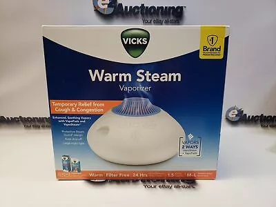Vicks Warm Steam Vaporizer Humidifier With Night Light - 1.5gal NIB • $28.99