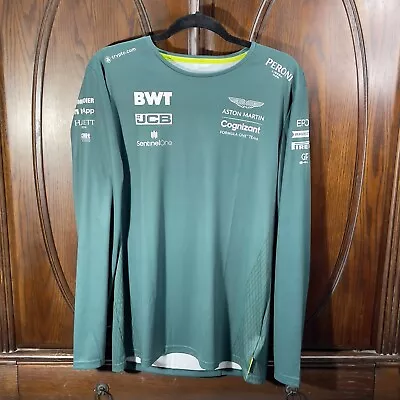 Aston Martin Cognizant Jersey Mens Size L Green F1 Formula One Racing Shirt • $44.99