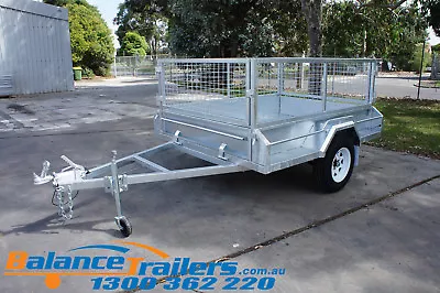 7x5 Galvanised Fully Welded Box Trailer With 600mm Cage & Brake ATM1400KG  • $2750