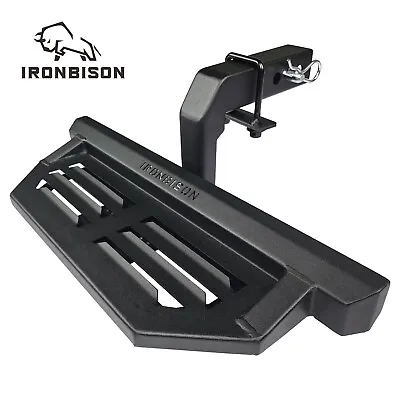 IRONBISON Universal Rear Hitch Step For 2  Hitch Receivers With 5  Drop Step BLK • $109.99