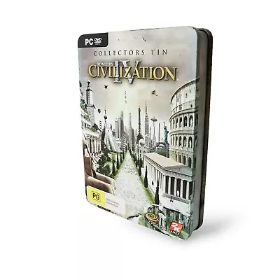 COMPLETE Sidmeier's Civilization IV Collectors Tin PC CD ROM Video Game • $70