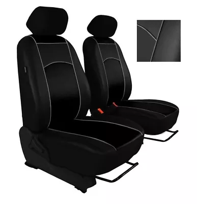 Black Eco-Leather Universal  Front Seat Covers For Mercedes Class C W202 / W203 • $46.72