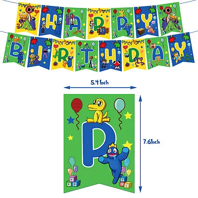 3 Styles Rainbow Friends Birthday Party Supplies Balloons Tableware Kids Decor • £5.69