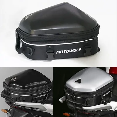 Motorcycle Backpack Black Rear Seat Saddle Bags Motocross Waterproof Tail Bag • $94.50