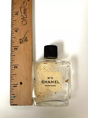 Vintage CHANEL No 5 PERFUME Empty Glass Bottle Mid Century 50's 60's Vanity Item • $14.95