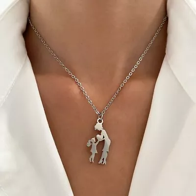 Mother And Daughter Necklace Gold/Silver Color Pendants Necklaces  Mom Daughter • $8.11