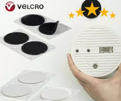 6x Heavy-Duty VELCRO® Coins White & Black Self Adhesive Stick On Industrial Dots • £4.98