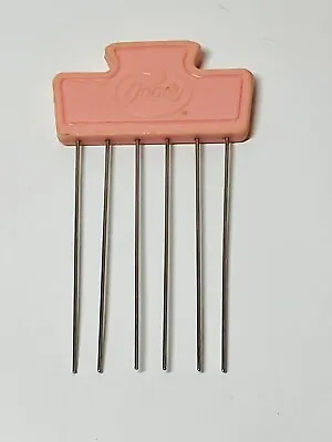 Vtg Goody Metal Hair Pick Comb Purse Travel Size Pink • $15