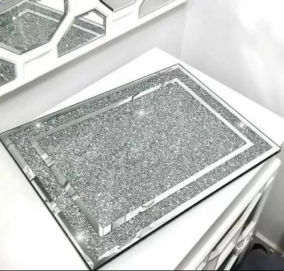 New Style Worktop 30x40cm Saver Crushed Jewel Crystal Diamante Flat Float Glass • £21.99