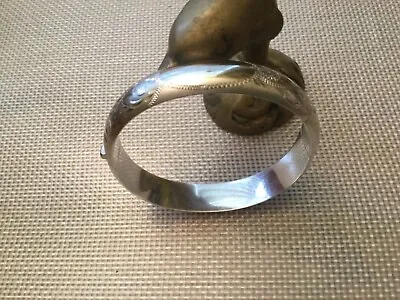 Vintage Signed Marathon Sterling Silver Bangle Bracelet • $40