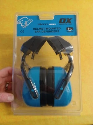 £9.99 • Buy Ox Safety Helmet Mounted Ear Defenders | Hard Hat Clip On Ear Protectors