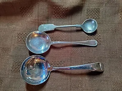 Vintage Silver Plated Epns & Chrome Plate Sauce Spoons And Mustard Spoon • £1.12