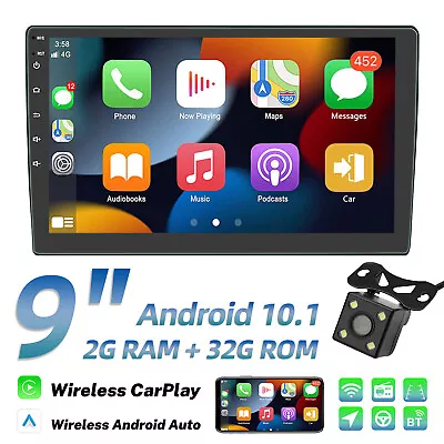 9 Inch Android 10.1Car Stereo GPS Navigation Radio Double Din WIFI Touch Screen • $100.69