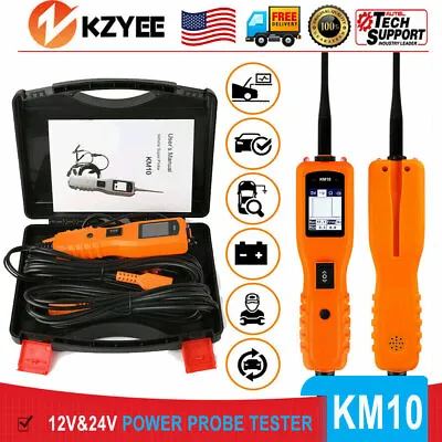 Kzyee KM10 12V&24V PowerScan Circuit Tester Electrical Power Probe Scanner Tool • $68.99