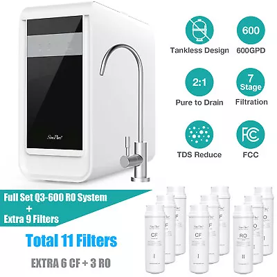 SimPure Q3-600 7 Stage Reverse Osmosis Tankless RO Drinking Water Filter System • $409.99