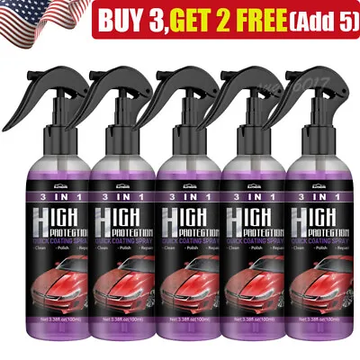 3.5oz 3 In 1 High Protection Quick Car Coat Ceramic Coating Spray Hydrophobic • $6.99