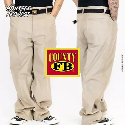 Fb County Mens Og Corduroy Pants Classic Straight-fit Stretch  Flat Front Pants • $48.95