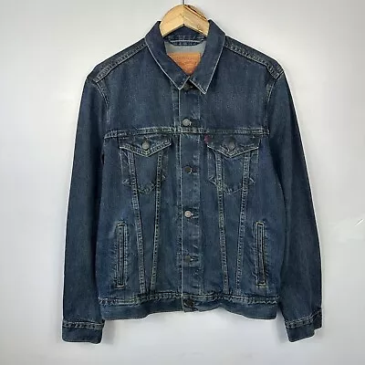 Vintage Levi’s Denim Jacket Indigo Navy Oi Polloi Made In Mexico Mens Medium • £39.95