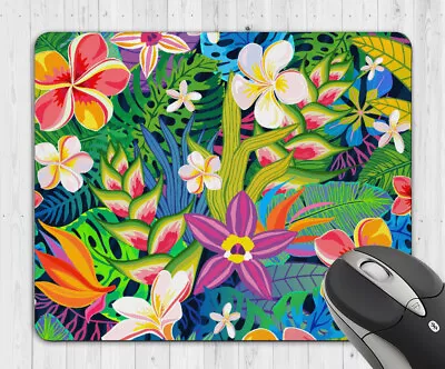 $9.45 • Buy Tropical Flowers Mouse Pad Mat Non Fading Non Slip