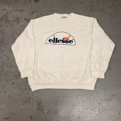 £22 • Buy Vintage Ellesse Sweatshirt; Embroidered Logo Jumper - Large