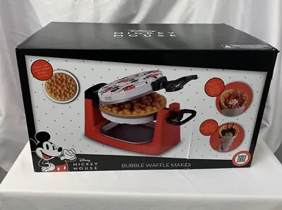 NIB - Mickey Mouse Rotating Bubble Waffle Maker Single Flip Waffle Iron • $49.99