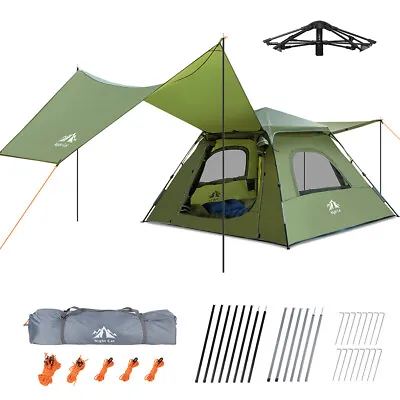 2-3 Men Instant Pop Up Tent Automatic Outdoor Telescopic Stick Camping Hiking US • $149.98