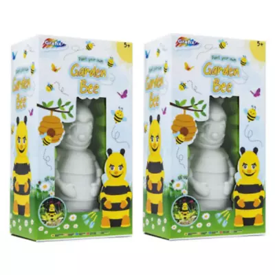 2 X Paint & Decorate Your Own Garden Bumble Bee's Gnome Ornament Kids Art Craft • £9.95