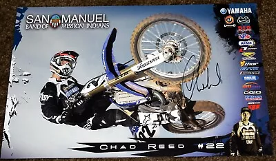 Chad REED #22 Signed Yamaha Poster Supercross San Manuel A • $49.99