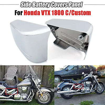 For Honda VTX 1800 C VTX1800C Custom Fairing Battery Side Cover Plastic Chrome • $41.98