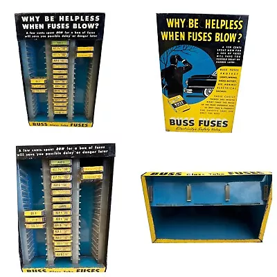 Vintage Metal Advertising Display Case For Buss Glass Tube Fuses Garage Shop • $179.99