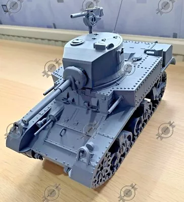 Ww2 Usa Stuart Tank M3a1 (m3l) 3d Printed Many Scales Available • $136.77