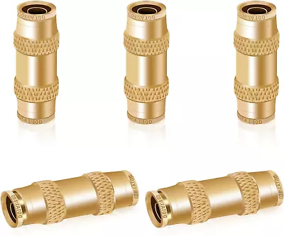 3/8  DOT Air Line Quick Connect Fittings 5 Pcs Brass Air Brake Line Fitting Pus • $26.19