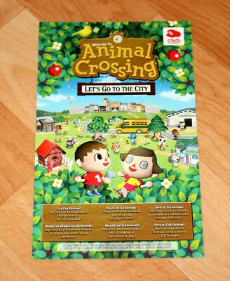 Animal Crossing City Folk Wii Club Nintendo VIP Promo Flyer AD Point Card • $40.42