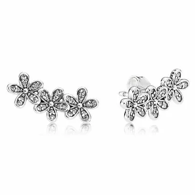 $64.99 • Buy PANDORA EARRINGS Sterling Silver ALE S925  DAZZLING DAISIES STUDS  290744CZ RR