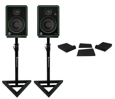 £175.73 • Buy (2) Mackie CR4-XBT 4  50w Studio Monitor Speakers W/Bluetooth+Stands+Foam Pads