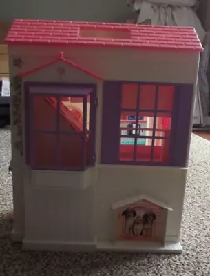 Vintage Barbie Folding Pretty House 1996 Mattel Pink Dollhouse #16961 • $60