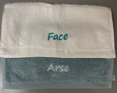£23.31 • Buy OPULENCE Novelty Towel Gift Set Arse Face Fanny Balls His Hers Nan Mrs Mr Gran