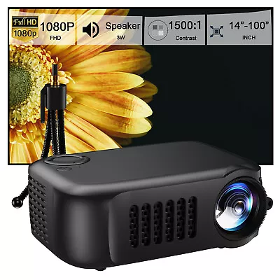 Portable Projector FHD 1080P USB HDMI Mini Beamer Home Theater Multimedia Pocket • $33.99