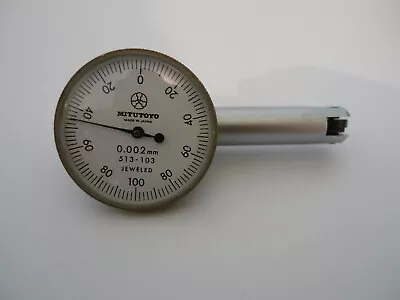 Mitutoyo Dial Indicator 0.002mm - No Tip  513 - 103  *WORKING* • $14.90