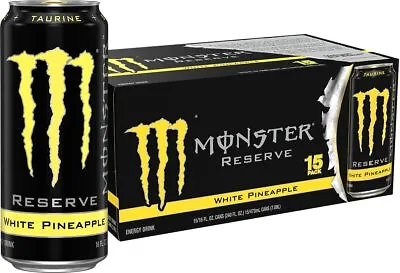 (15 Pack) Monster Energy Reserve White Pineapple Sports Energy Drink 16 Fl Oz • $37.19