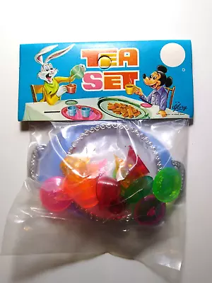 Bugs Bunny Mickey Mouse Sealed Plastic Toy Play Tea Set Hong Kong 1951 UNUSED • $17