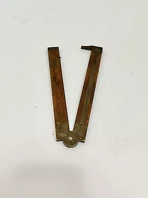 STANLEY No 36 1/2 Folding Ruler Brass & Wood W/ Caliper End USA Vintage • $30
