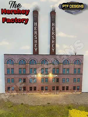 O Scale Scratch Built  Hershey Chocolate Co Factory  Building Front MTH Lionel • $74.99